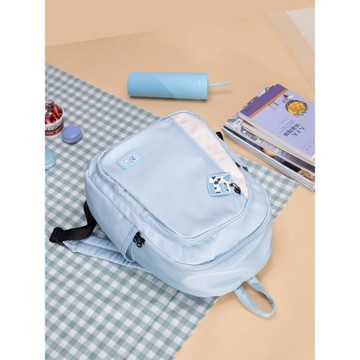 原創設計早餐系列大容量書包女大學生雙肩包簡約百搭女背包ins風