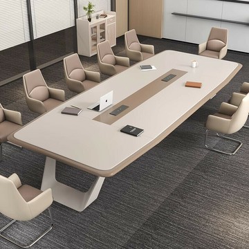 大型烤漆會議桌長桌簡約現代辦公會議室洽談接待桌椅組合開會椅子[DD030109]