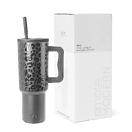 Simple Modern 40 oz Tumbler with Handle and Straw Lid, Insulated Cup  Reusable Stainless Steel Water Bottle Travel Mug Cupholder Friendly