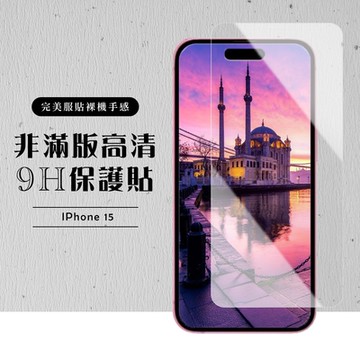 IPhone 15 15 PRO 保護貼非滿版透明高清玻璃鋼化膜