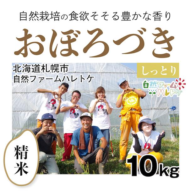 精米10kg「自然栽培おぼろづき」(北海道)自然ファームハレトケ　令和5年産