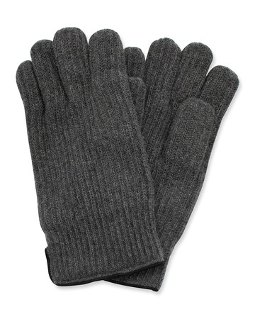Men's Rbbed Cashmere Gloves
