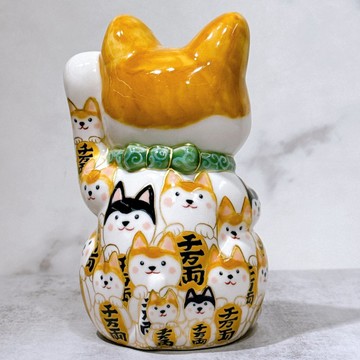 【柴福滿樂】日本清水燒招財貓 | 仫繪 柴犬之樂