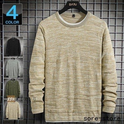 ニット セーター メンズ トップス スリム 重ね着風 メンズファッション 秋服 秋冬 メンズセーター 通販 Lineポイント最大get Lineショッピング