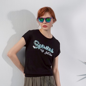 CLL巧玲瓏 亮片字母造型針織衫 9908207