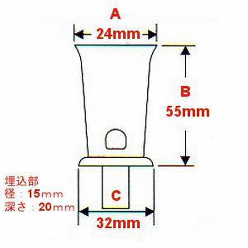 お墓用 線香立て アルミ合金製 台座埋め込み式 着脱ネジ付(小) 銀/グレー/黒 {アルミ線香立S45ネジ} | LINEショッピング