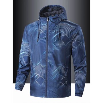 迷彩外套男春秋季戶外雙層運動風衣連帽上衣薄款休閑防風梭織夾克