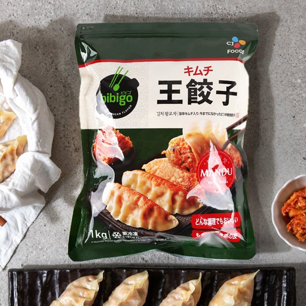 [CJ] bibigo　王餃子 キムチ(1kg約28個入り)　ギョウザ 大容量 (冷凍) 韓国料理