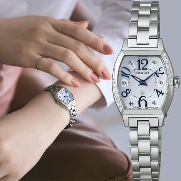 SEIKO 精工 LUKIA 幸運四葉草 酒桶型鑽石珍珠貝女錶 新年開運 送禮推薦-21mm(SSWA015J/4N30-01D0S)_SK045