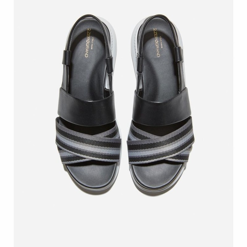 【26cm】コールハーン　2 ゼログランド スリングバック サンダル　ブラック コールハーン Colehaan 2.ゼログランド スリングバック サンダル