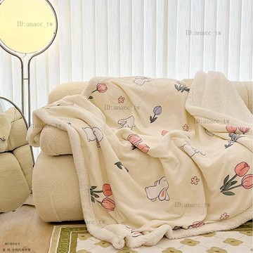 雙層毛毯被子冬加厚蓋毯羊羔絨午睡珊瑚床單人學生毯子宿捨法蘭絨