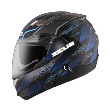 【新品訂購】ZEUS 3100 YY10 消光黑藍 可掀式安全帽 可樂帽 汽水帽 (內藏墨鏡)【新品訂購非現貨/急用者下單前請先詢問lLINE客服】