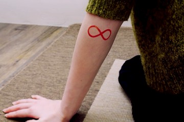 Deerhorn design / 鹿角 刺青 紋身貼紙 玫瑰花 手寫字  無限大