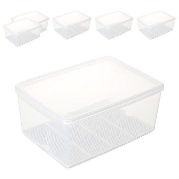 KEYWAY 聯府 日常2號長型保鮮盒 9L  容器 + 蓋子 + 瀝水隔板  6個