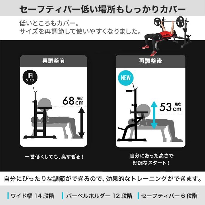 ☆1年保証☆ ベンチプレス 改良モデル バーベルスタンド バーベル