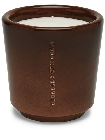 Brunello Cucinelli - maxi scented candle - unisex - ceramic/Wax - One Size - Brown