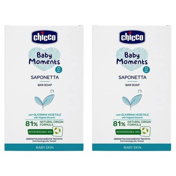 Chicco 寶貝嬰兒植萃香皂 含81%天然成分 溫潤嬰兒肌膚  100g  2個