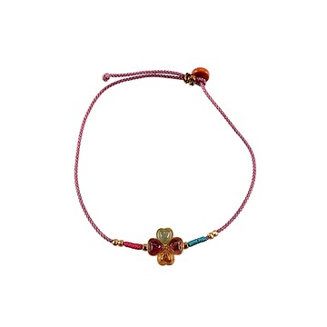 幸彩四葉草碧璽手鍊 (招好運/增自信/聚人緣/幸運四葉草)