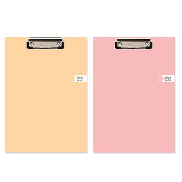 TokTokFancy CMYK 彩色板夾 A4 2入  1組  黃色  粉紅色