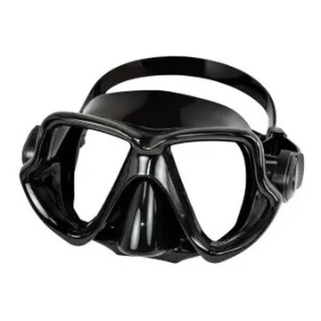 AQUATEC MK-400 雙面鏡矽膠面鏡 流線型大視角 日本進口耐衝擊PC塑料外框 3.2mm高級強化玻璃 新款快速調整耳蓋  黑色  16.5cm x 9cm