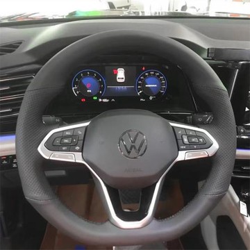 大眾高爾夫8rline帕薩特途昂途觀探岳CC寶來專用真皮手縫方向盤套