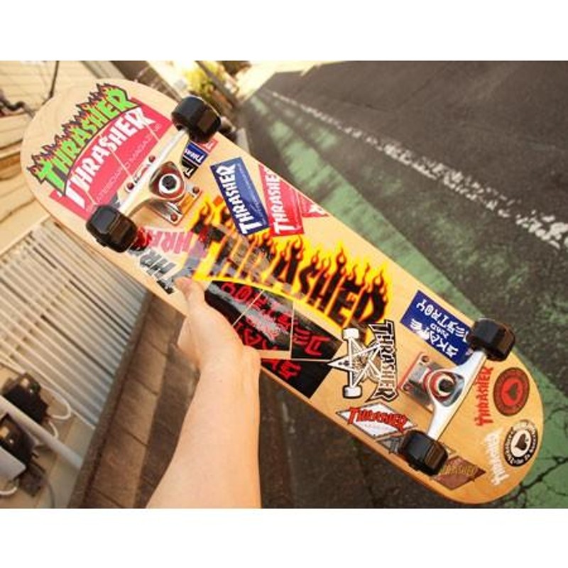 スラッシャー ステッカー ブランド かっこいい おしゃれ アウトドア アメリカン スケボー ストリート 車 バイク スーツケース THRASHER  CONTRAPTION | LINEショッピング