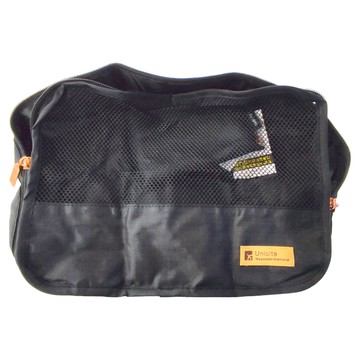 Unicite 旅行用衣物收納袋 - 台灣製造 尼龍材質  黑色  S(190 x 260 x 90mm)