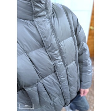 Nor.116 重磅對稱車線吸釦羽絨外套《NOR3329116》-深灰