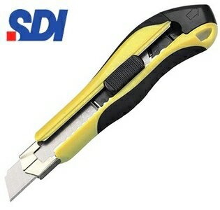 【SDI 手牌】自動＋螺旋 專業 雙重鎖定 大美工刀 顏色隨機 /支 0434C