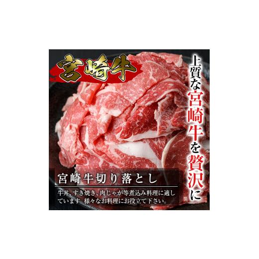 ふるさと納税 宮崎県 三股町 A-0105 ＜宮崎牛＞切り落とし(約1kg・約500g×2)和牛オリンピック連覇達成の宮崎牛の宮崎牛のモモ、カタをミックスの切落し！【中…