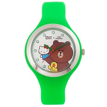 HELLO KITTY  LINE Friends 限量聯名超萌流行圖貼時尚腕錶/42mm/KT063A