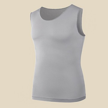 【Amhome】秋冬超薄美膚保暖背心男士無痕玻尿酸肌底內搭無袖短版上衣# 123994