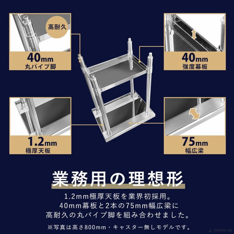 ステンレス 作業台 三方枠 業務用 調理台 450×450×800 板厚1.2mmモデル 45 ワークテーブル 業務用 テーブル ビール サーバー台  ドリンクサーバー 厨房 | LINEブランドカタログ