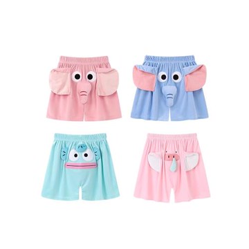 可愛大象短褲飛天小象睡褲情侶搞怪家居服捏鼻子灰會吱吱叫的褲子