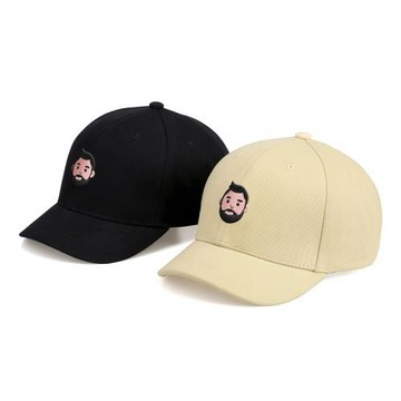 MMLABCREW MRMAI系列刺繡LOGO簡約運動休閑卡其黑色短彎檐棒球帽