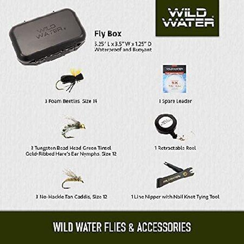 Wild Water 標準フライフィッシングコンボスターターキット 3または4