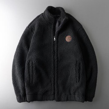 搖粒絨外套男冬季加絨加厚羊羔毛夾克外貿出口原尾單男裝開衫衛衣