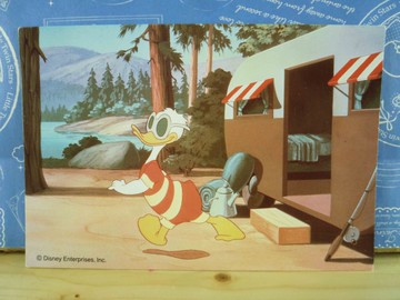 【震撼精品百貨】Donald_唐老鴨~2入明信片-露營