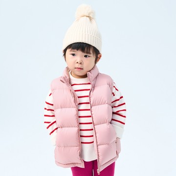 小天使暖暖羽絨背心(粉紅)-中性