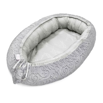 波蘭Maylily - 竹纖柔雲雙面睡窩-幾何飛燕(灰) (85*45cm)