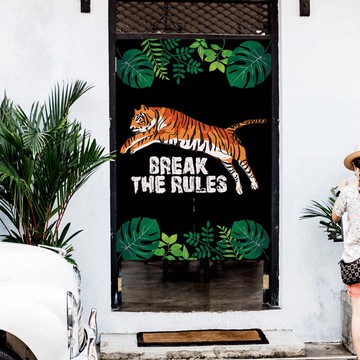 老虎 門簾 窗簾