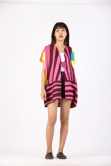 Scarf Vest Linen Silk -  Free Size