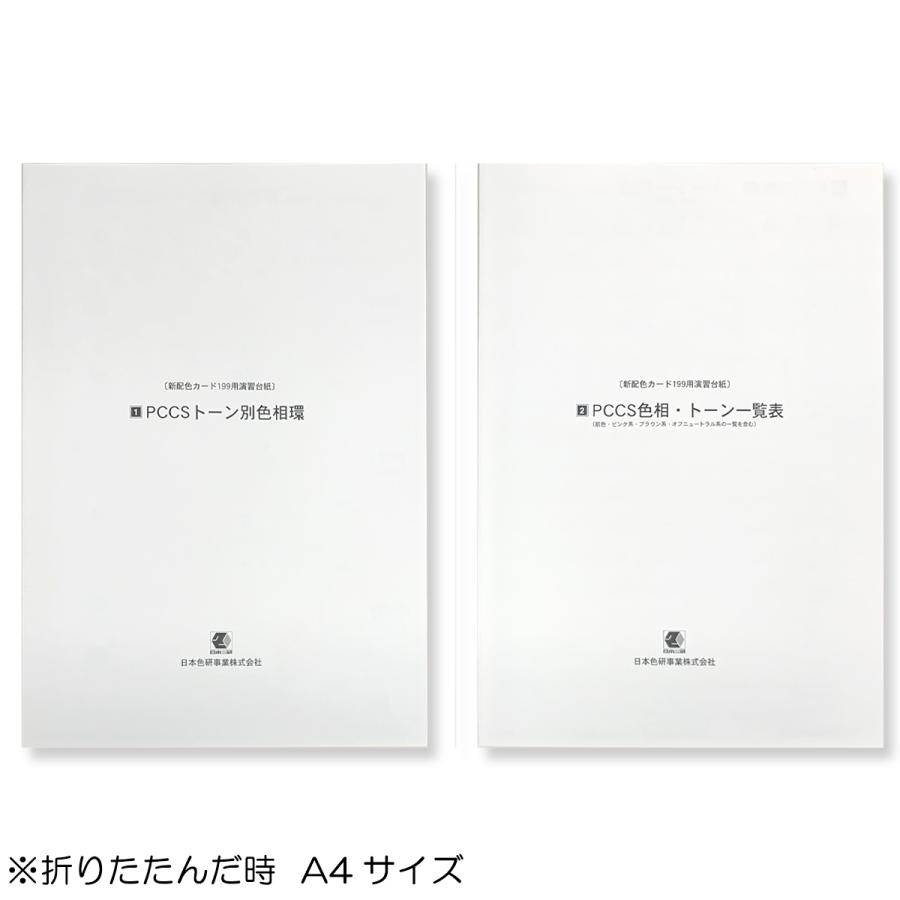 新配色カード199用 演習台紙 日本色研 2つ折 2枚組