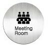 迪多deflect-o   612810C   Meeting  Room  英文會議室-鋁質圓形貼牌 / 個【APP滿額下單10%點數(單一帳號最高1500點)】8/31止