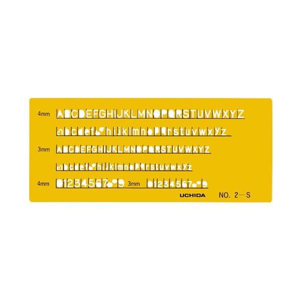 まとめ）内田洋行 英字数字定規 No.2-S 1-843-1012〔×30セット