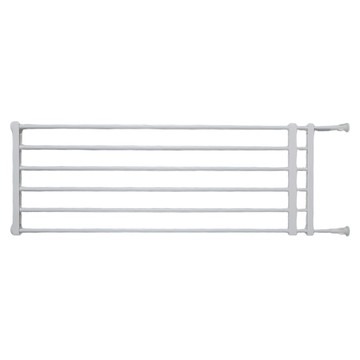寵物星樂園 24cm寵物矮圍欄 伸縮寵物安全門欄 碳鋼材質 免打孔  白色  74-135cm  1個