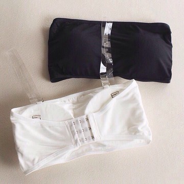 ZUCA”S - 免穿內衣 莫代爾防走光平口小可愛 無鋼圈內衣 一字領 背心 小可愛必備 - WA-7988