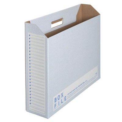 プラス ボックスファイル（エコノミータイプ） A3 ブルー 1袋（5冊入）