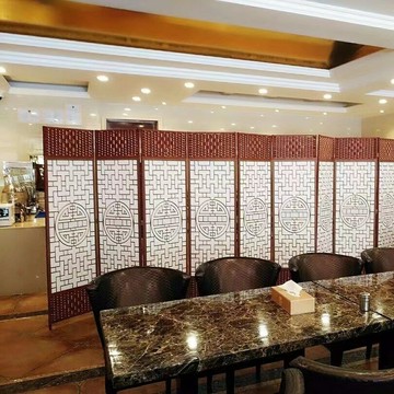 APP下單享點數9% 簡約現代屏風折疊折屏客廳中式簡易辦公養生實木布藝隔斷移動玄關