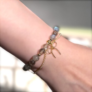 【灰月亮】月亮石 手鏈